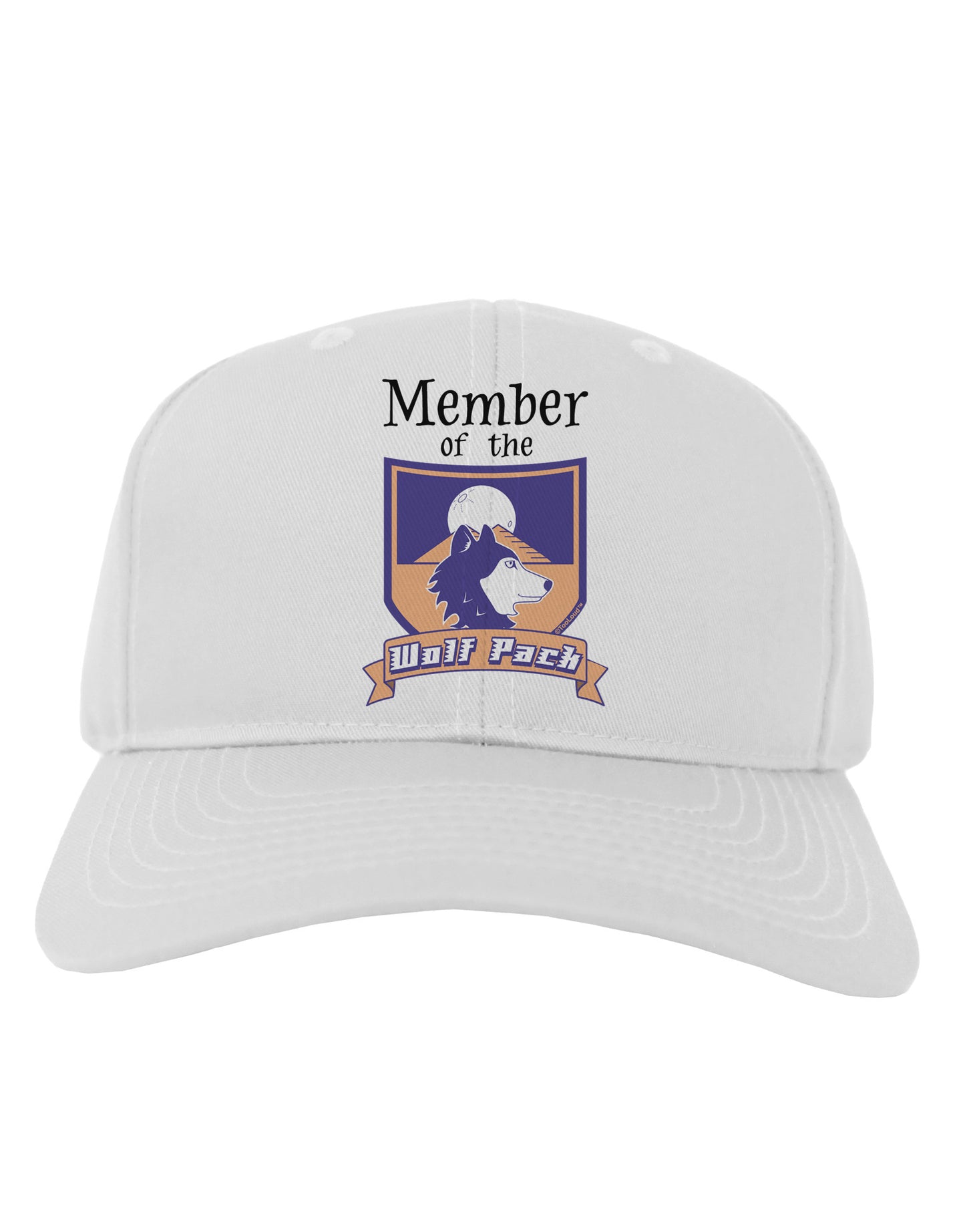 Member of the Wolf Pack Adult Baseball Cap Hat-Baseball Cap-TooLoud-White-One Size-Davson Sales