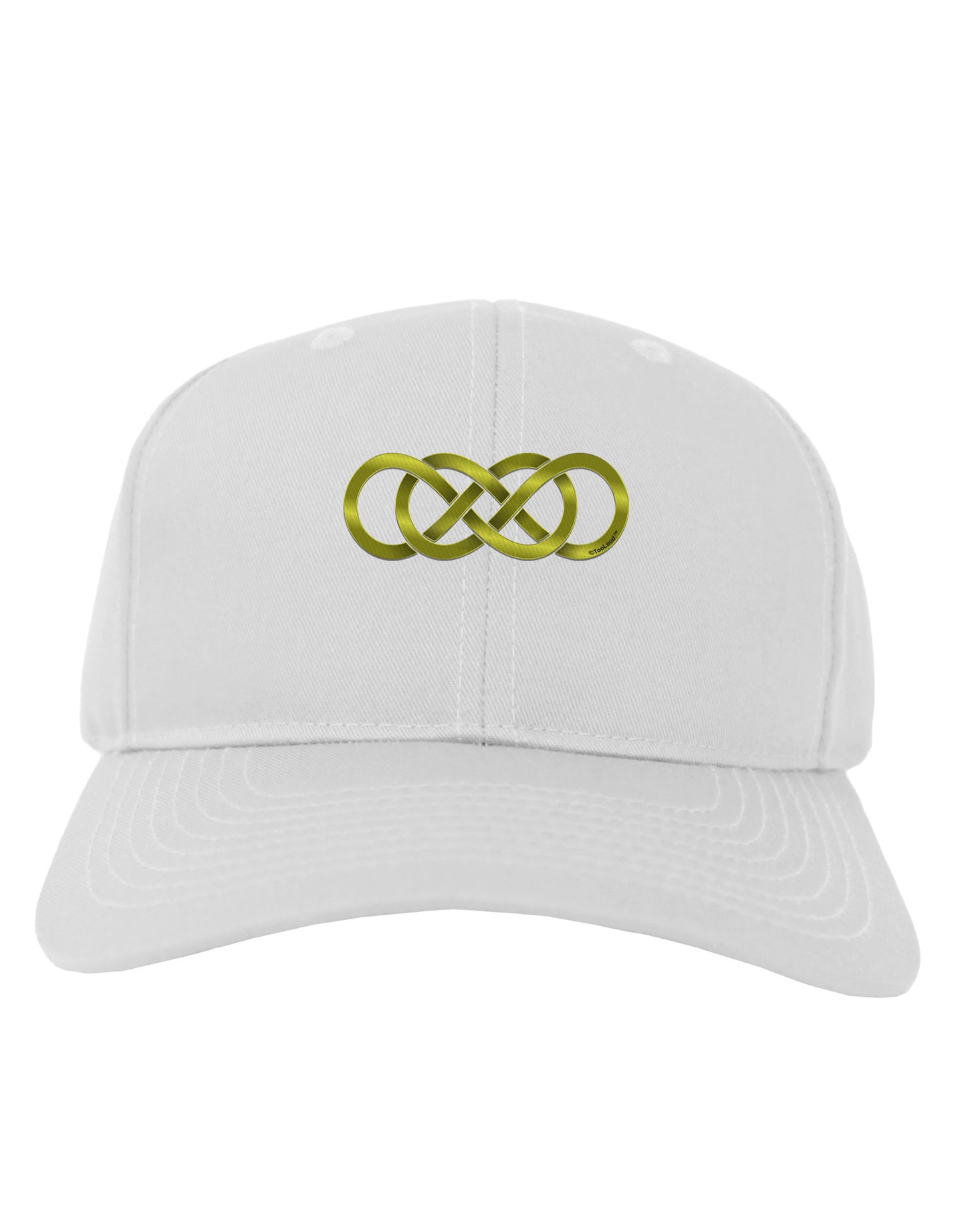 Double Infinity Gold Adult Baseball Cap Hat-Baseball Cap-TooLoud-White-One Size-Davson Sales
