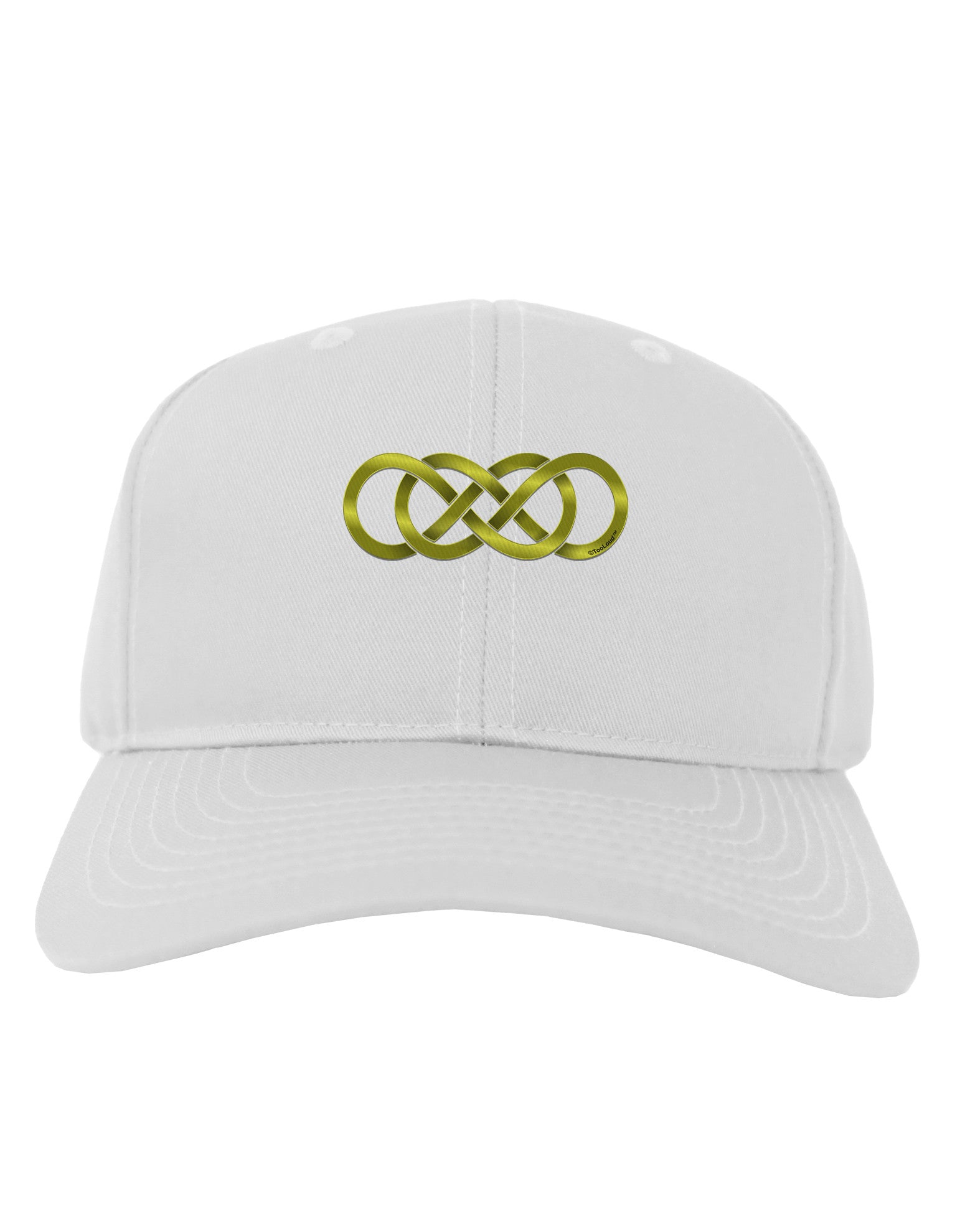 Double Infinity Gold Adult Baseball Cap Hat-Baseball Cap-TooLoud-White-One Size-Davson Sales