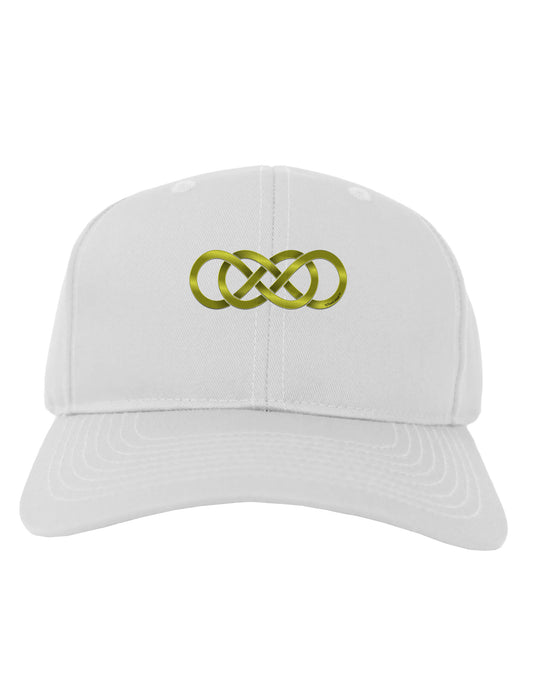 Double Infinity Gold Adult Baseball Cap Hat-Baseball Cap-TooLoud-White-One Size-Davson Sales
