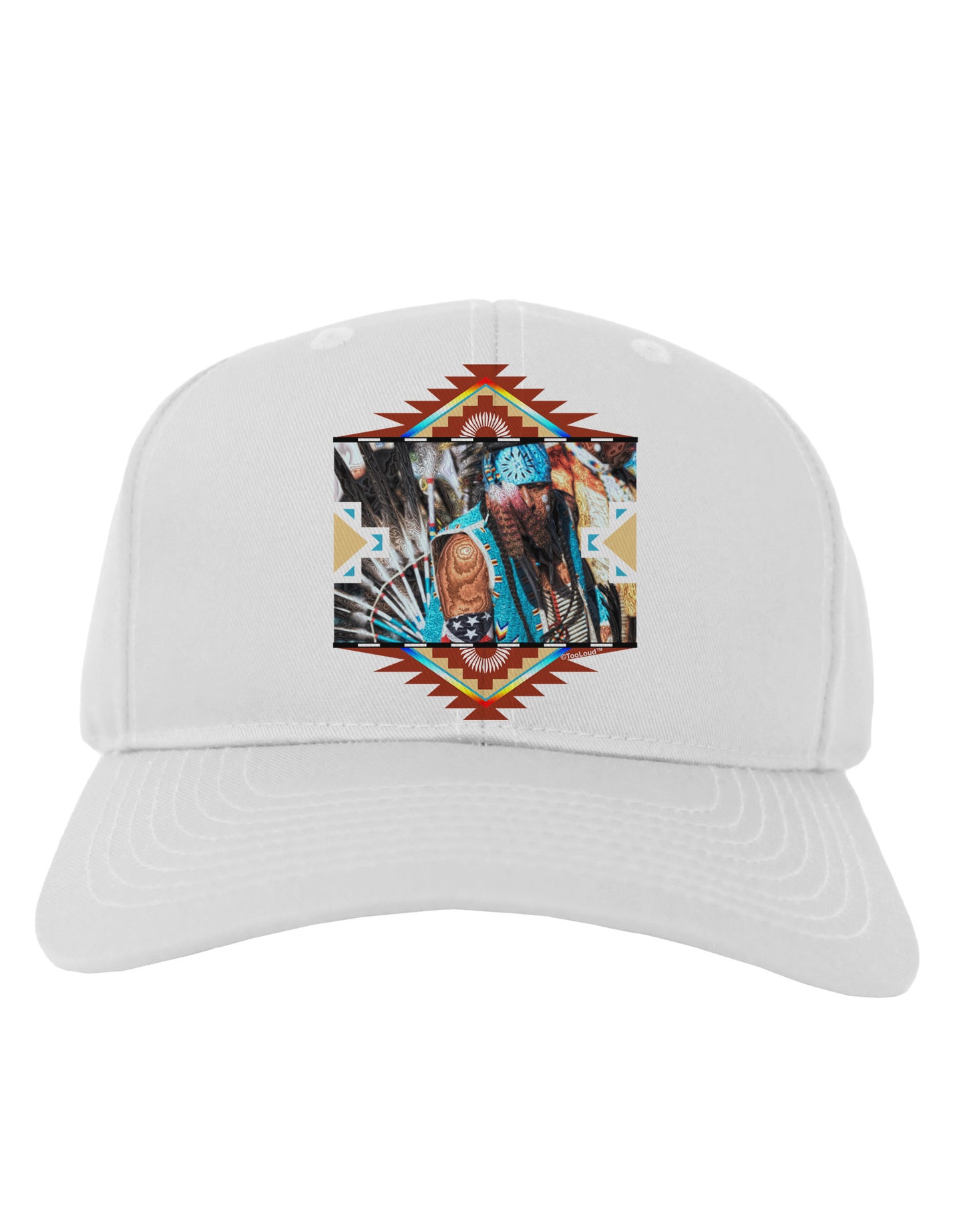 Native American Dancer 2 Adult Baseball Cap Hat-Baseball Cap-TooLoud-White-One Size-Davson Sales