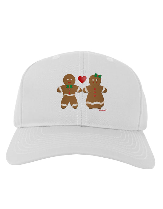 Gingerbread Man and Gingerbread Woman Couple Adult Baseball Cap Hat by TooLoud-Baseball Cap-TooLoud-White-One Size-Davson Sales