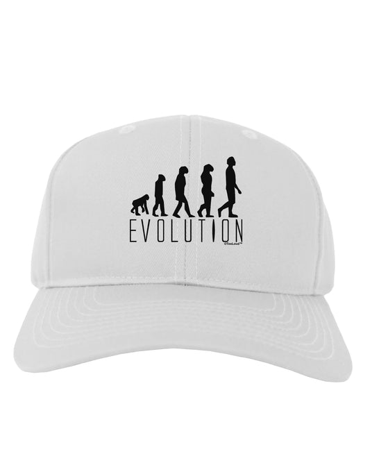 Evolution of Man Adult Baseball Cap Hat by TooLoud-Baseball Cap-TooLoud-White-One Size-Davson Sales