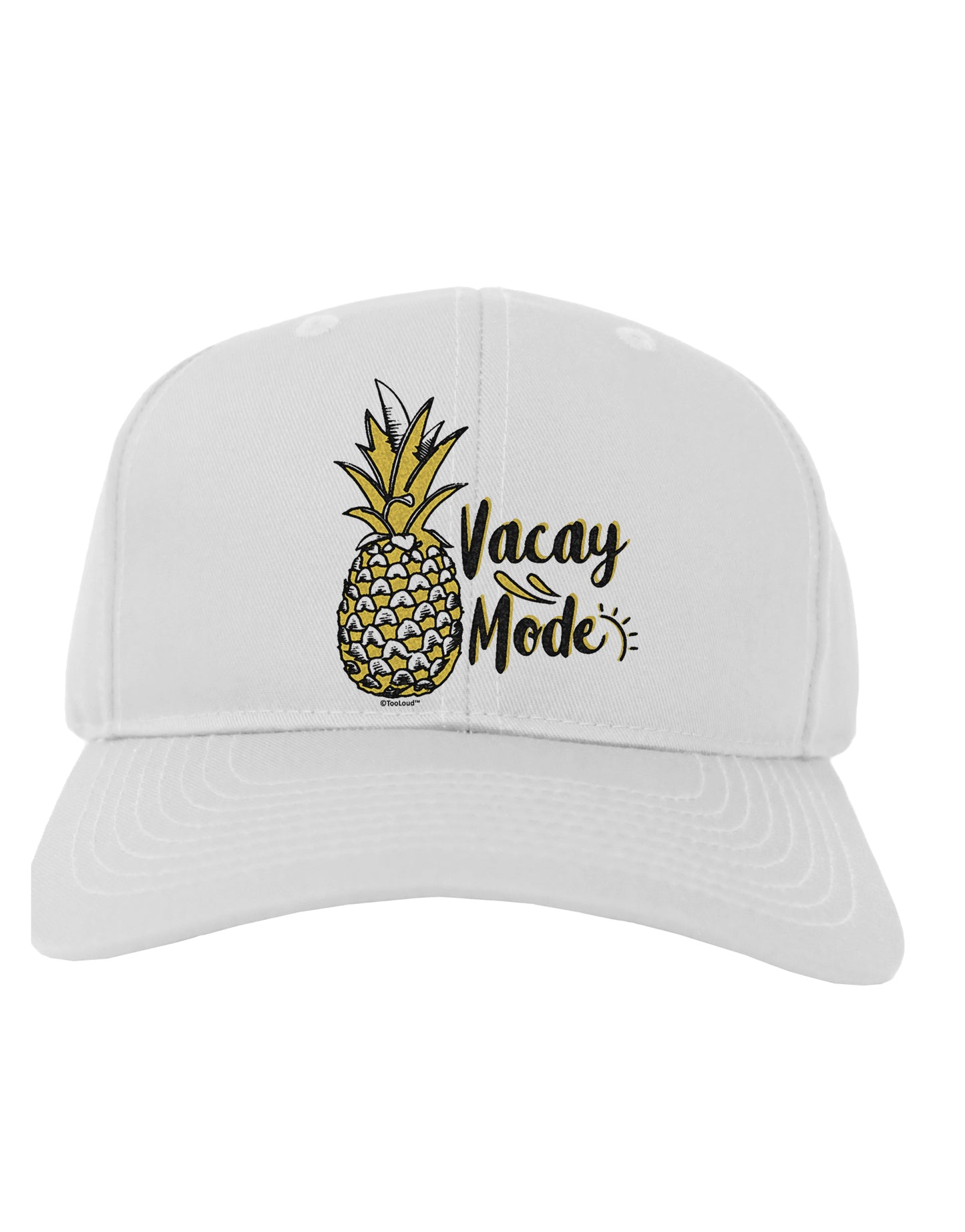 Vacay Mode Pinapple Adult Baseball Cap Hat-Baseball Cap-TooLoud-White-One-Size-Fits-Most-Davson Sales