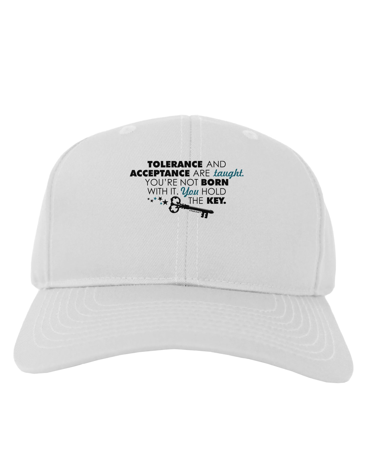 Tolerance And Acceptance Adult Baseball Cap Hat-Baseball Cap-TooLoud-White-One Size-Davson Sales