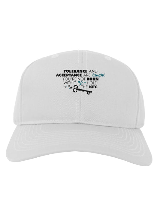 Tolerance And Acceptance Adult Baseball Cap Hat-Baseball Cap-TooLoud-White-One Size-Davson Sales