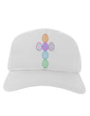 Easter Egg Cross Faux Applique Adult Baseball Cap Hat-Baseball Cap-TooLoud-White-One Size-Davson Sales