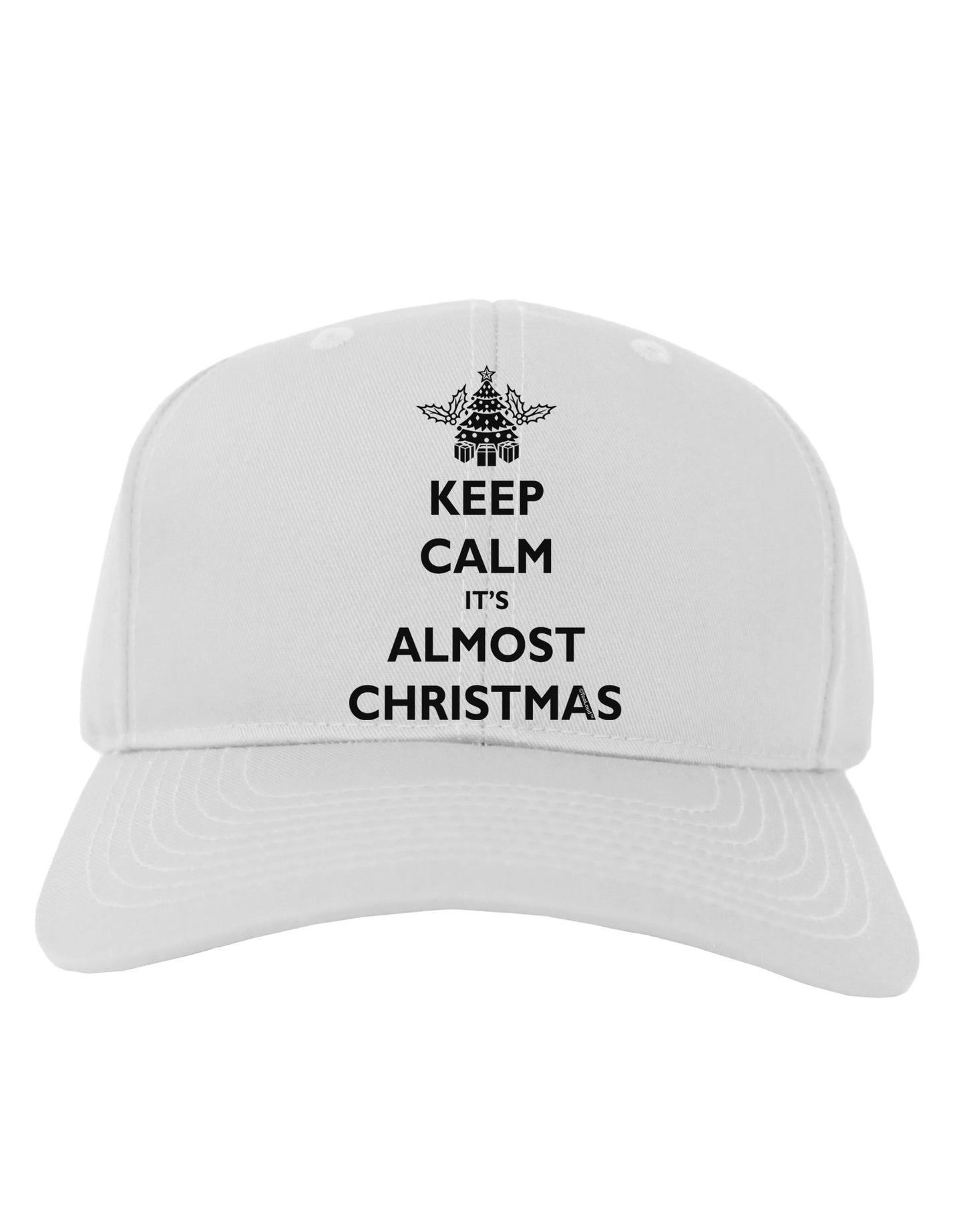 Keep Calm It's Almost Christmas Adult Baseball Cap Hat-Baseball Cap-TooLoud-White-One Size-Davson Sales