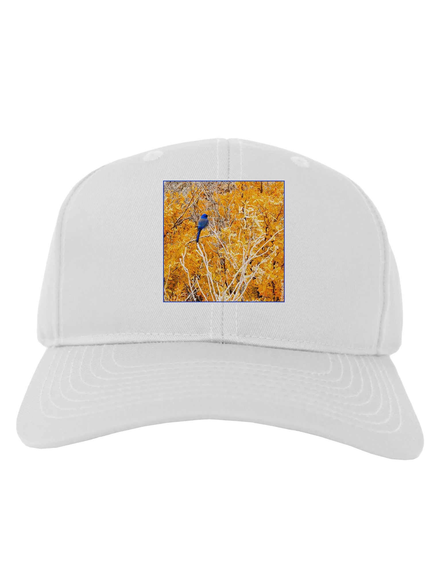 Blue Bird in Yellow Adult Baseball Cap Hat-Baseball Cap-TooLoud-White-One Size-Davson Sales