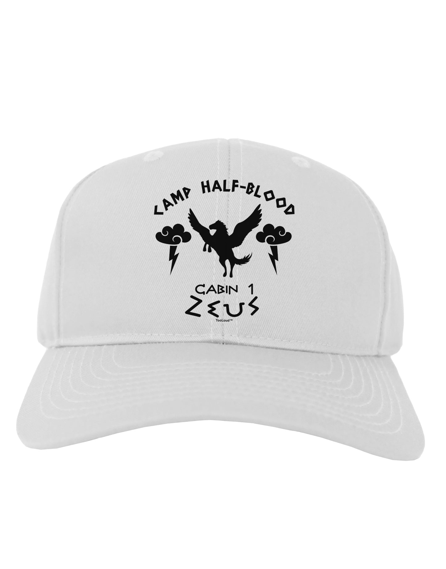 Camp Half Blood Cabin 1 Zeus Adult Baseball Cap Hat by-Baseball Cap-TooLoud-White-One Size-Davson Sales