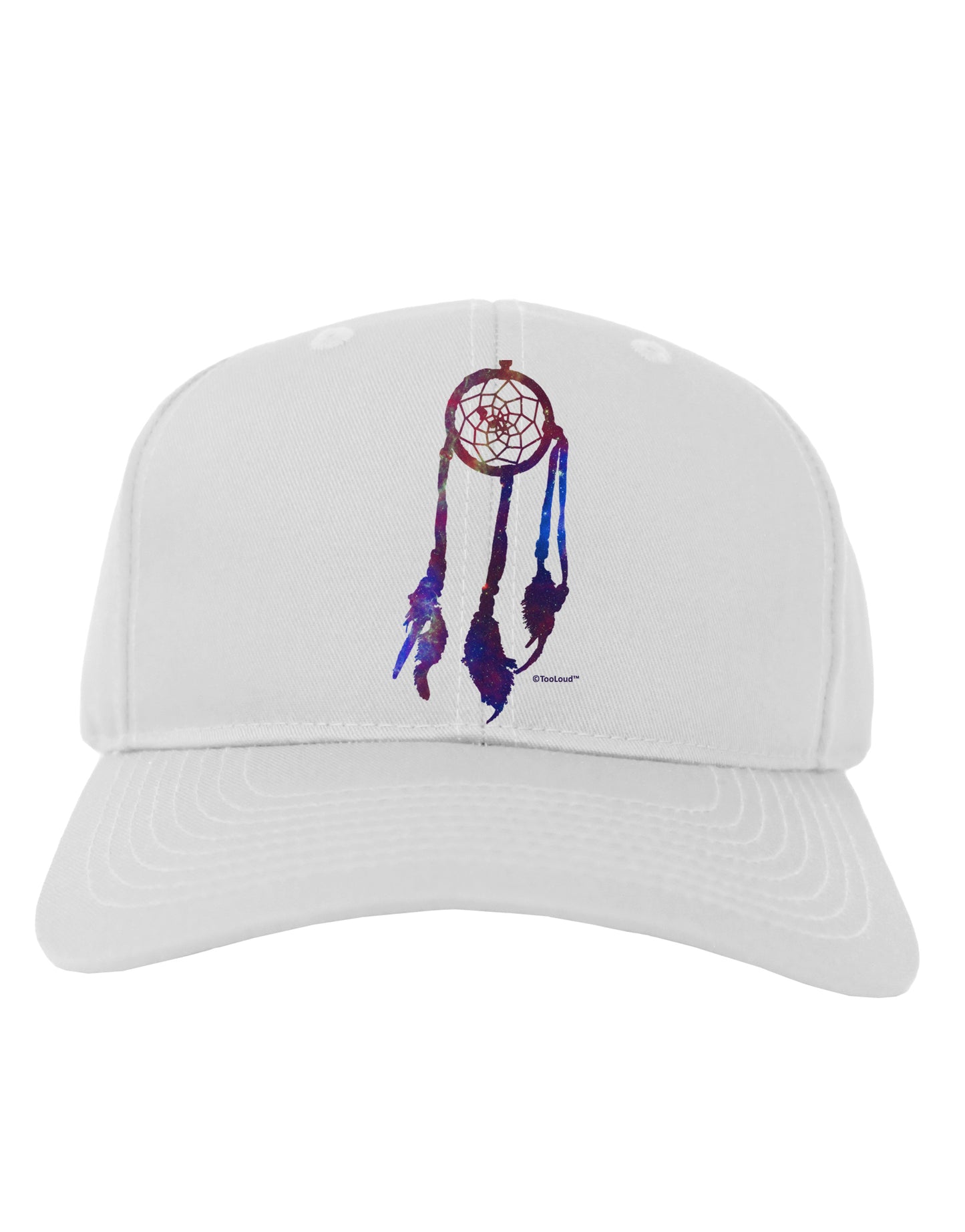 Graphic Feather Design - Galaxy Dreamcatcher Adult Baseball Cap Hat by TooLoud-Baseball Cap-TooLoud-White-One Size-Davson Sales