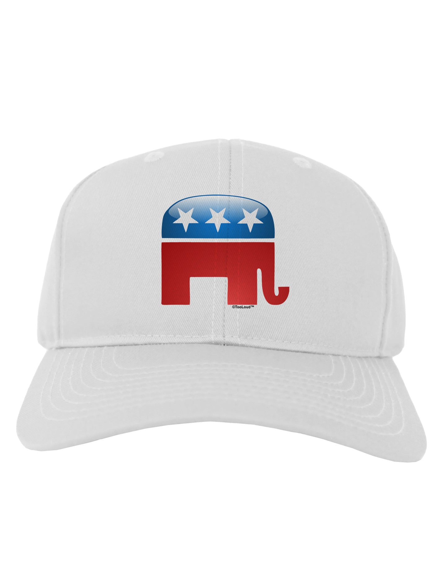 Republican Bubble Symbol Adult Baseball Cap Hat-Baseball Cap-TooLoud-White-One Size-Davson Sales