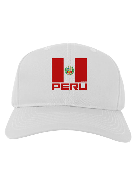 Peru Flag Adult Baseball Cap Hat-Baseball Cap-TooLoud-White-One Size-Davson Sales