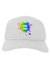 Equal Rainbow Paint Splatter Adult Baseball Cap Hat by TooLoud