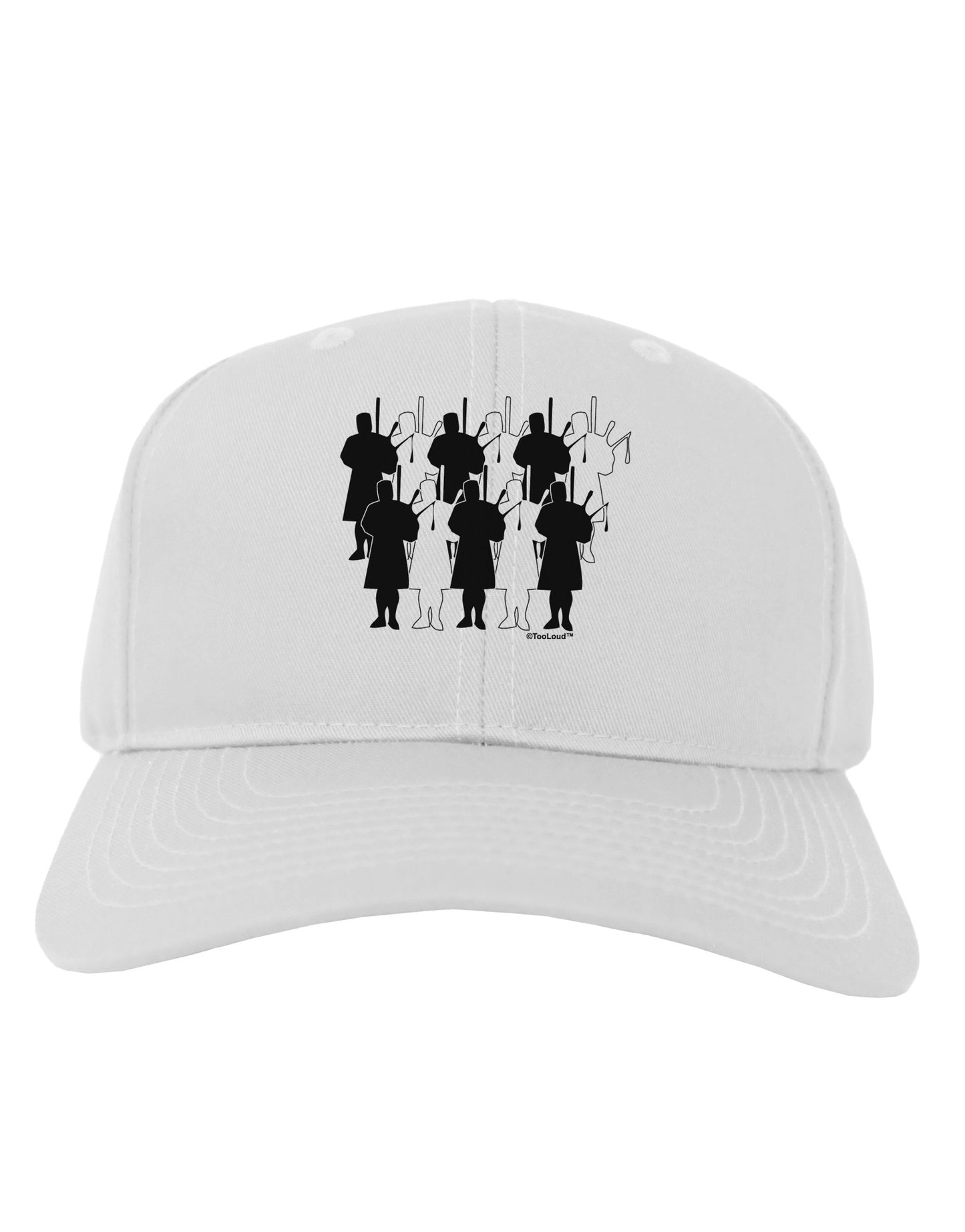 Eleven Pipers Piping Adult Baseball Cap Hat-Baseball Cap-TooLoud-White-One Size-Davson Sales