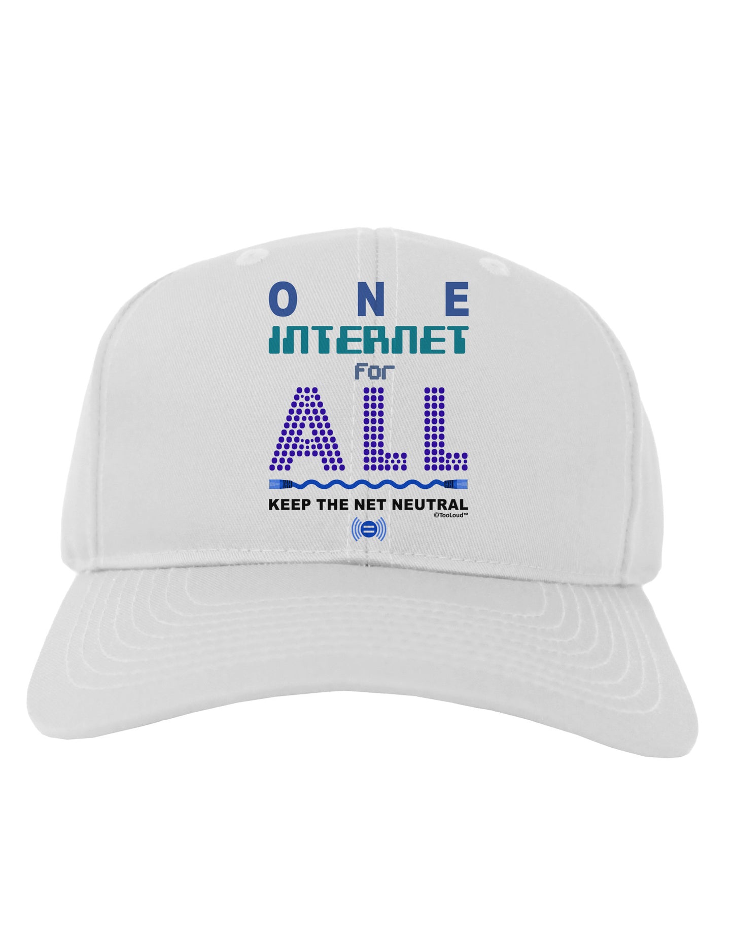 One Internet For All Keep The Net Neutral Adult Baseball Cap Hat-Baseball Cap-TooLoud-White-One Size-Davson Sales