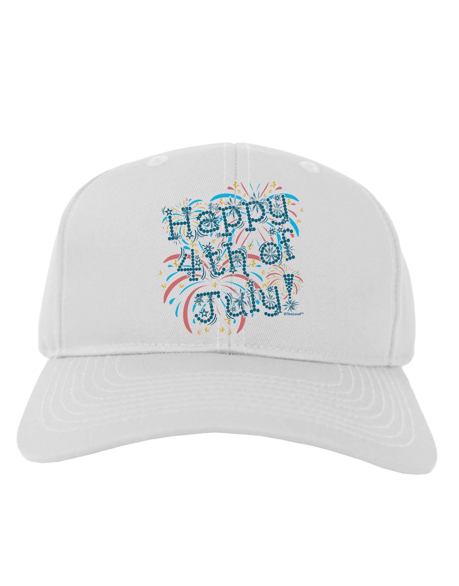 Happy 4th of July - Fireworks Design Adult Baseball Cap Hat-Baseball Cap-TooLoud-White-One Size-Davson Sales