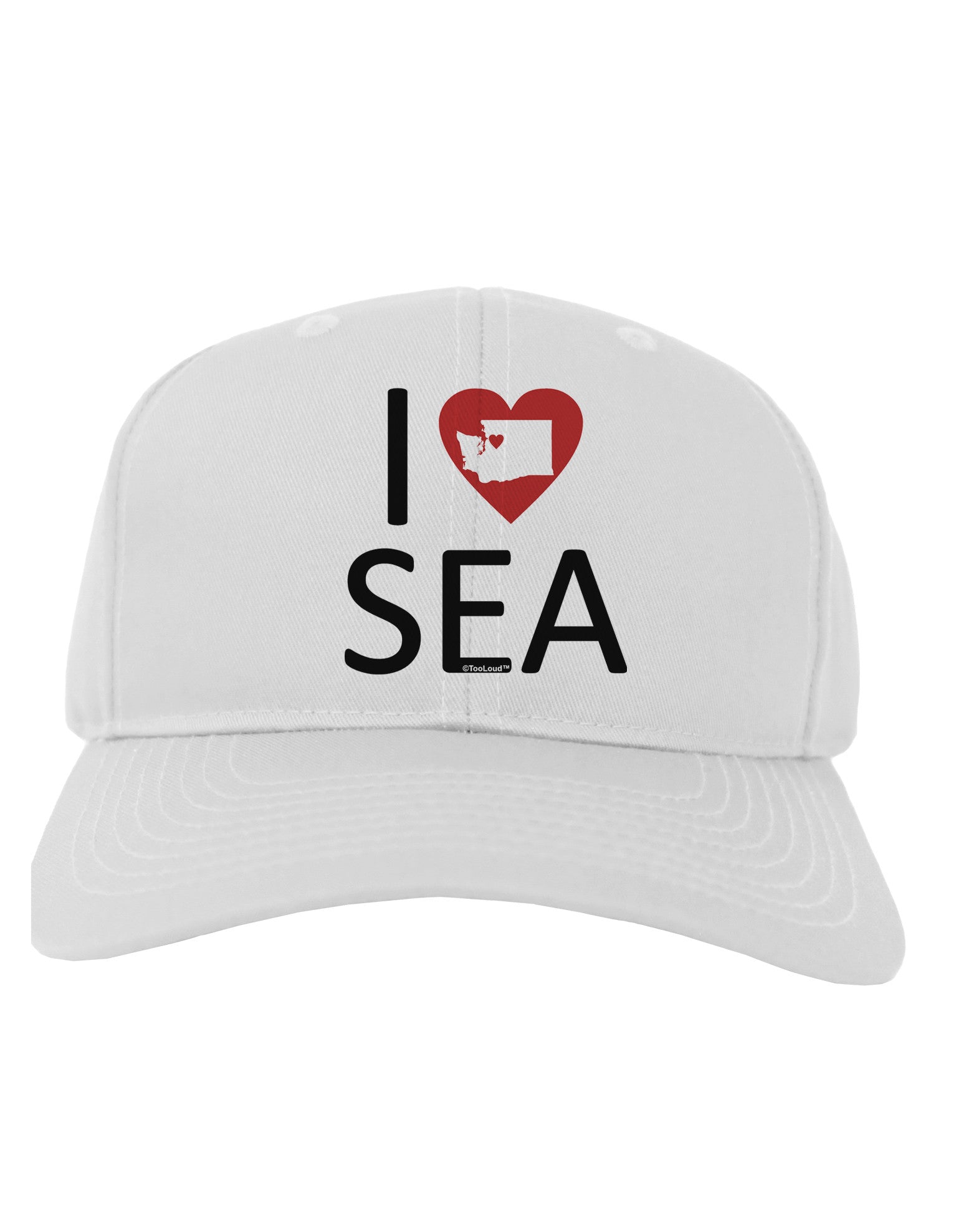 I Heart Seattle Adult Baseball Cap Hat-Baseball Cap-TooLoud-White-One Size-Davson Sales