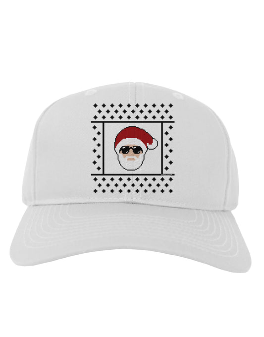 Cool Santa Christmas Sweater Adult Baseball Cap Hat-Baseball Cap-TooLoud-White-One Size-Davson Sales