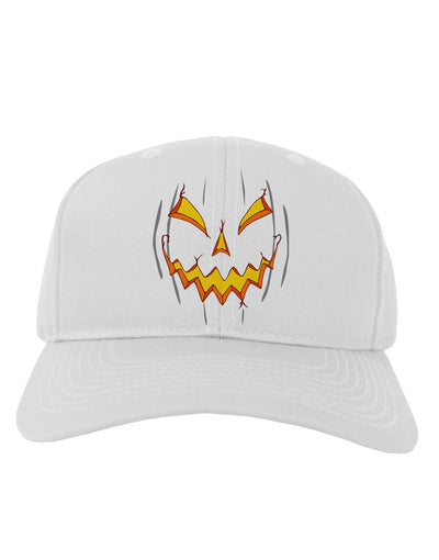 Scary Glow Evil Jack O Lantern Pumpkin Adult Baseball Cap Hat-Baseball Cap-TooLoud-White-One Size-Davson Sales