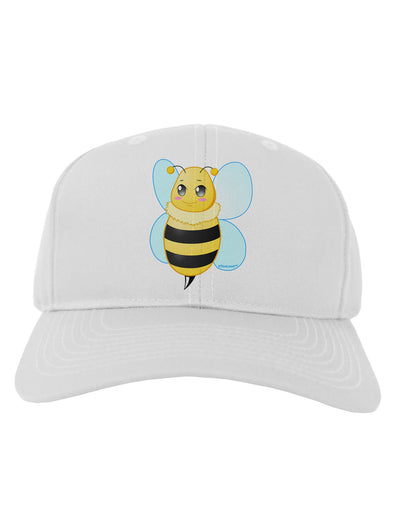 Cute Bee Adult Baseball Cap Hat-Baseball Cap-TooLoud-White-One Size-Davson Sales