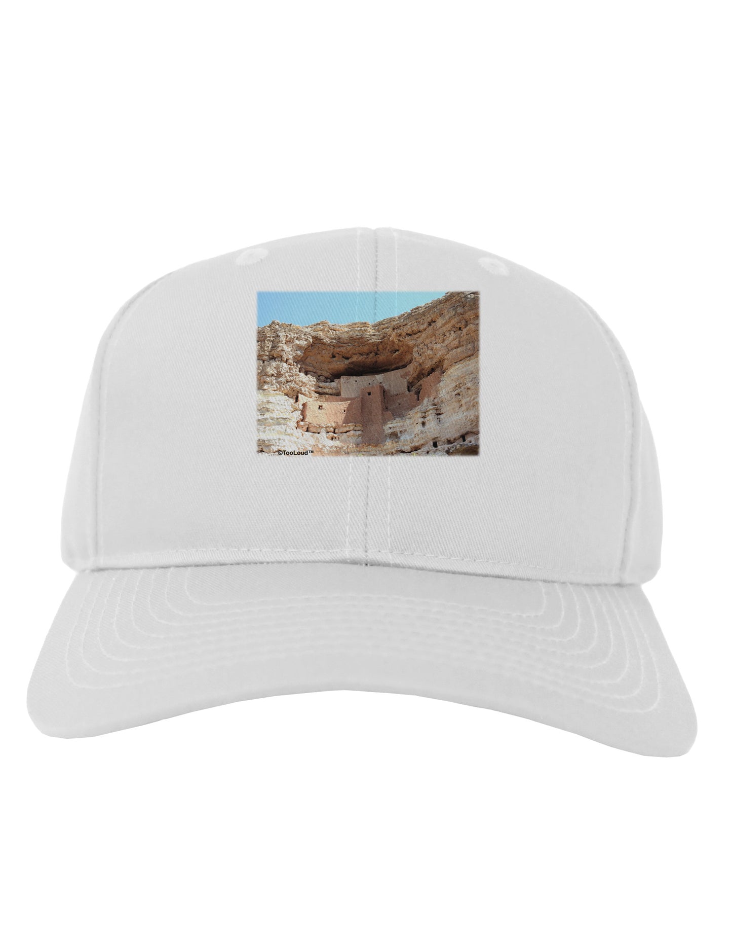 Montezuma Castle Arizona Adult Baseball Cap Hat-Baseball Cap-TooLoud-White-One Size-Davson Sales