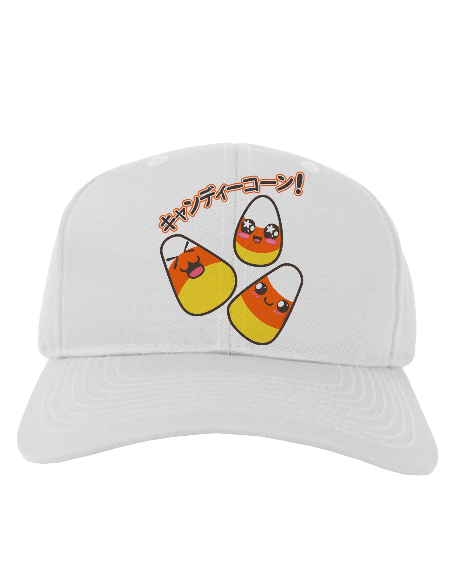 Japanese Kawaii Candy Corn Halloween Adult Baseball Cap Hat-Baseball Cap-TooLoud-White-One Size-Davson Sales