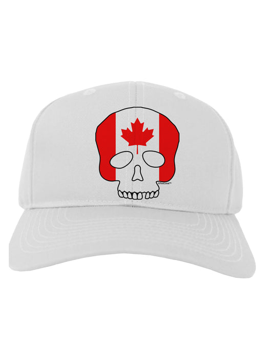 Skull Flag Canada Adult Baseball Cap Hat-Baseball Cap-TooLoud-White-One Size-Davson Sales