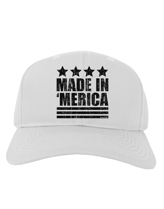 Made in Merica - Stars and Stripes Design Adult Baseball Cap Hat-Baseball Cap-TooLoud-White-One Size-Davson Sales