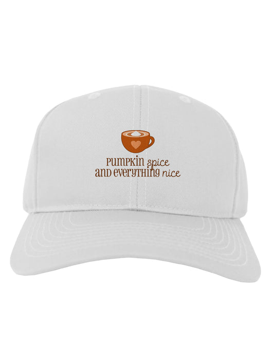 Pumpkin Spice and Everything Nice Adult Baseball Cap Hat-Baseball Cap-TooLoud-White-One Size-Davson Sales
