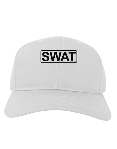 SWAT Team Logo - Text Adult Baseball Cap Hat by TooLoud-Baseball Cap-TooLoud-White-One Size-Davson Sales