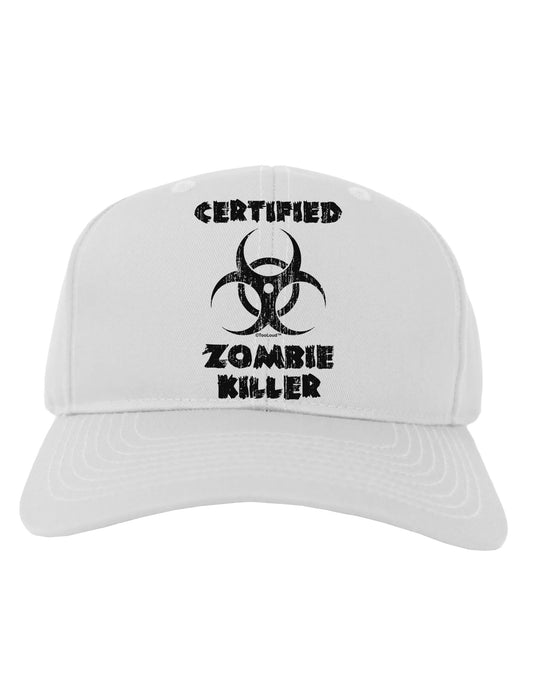 Certified Zombie Killer - Biohazard Adult Baseball Cap Hat by TooLoud-Baseball Cap-TooLoud-White-One Size-Davson Sales