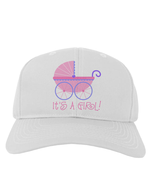 It's a Girl - Baby Carriage Adult Baseball Cap Hat-Baseball Cap-TooLoud-White-One Size-Davson Sales