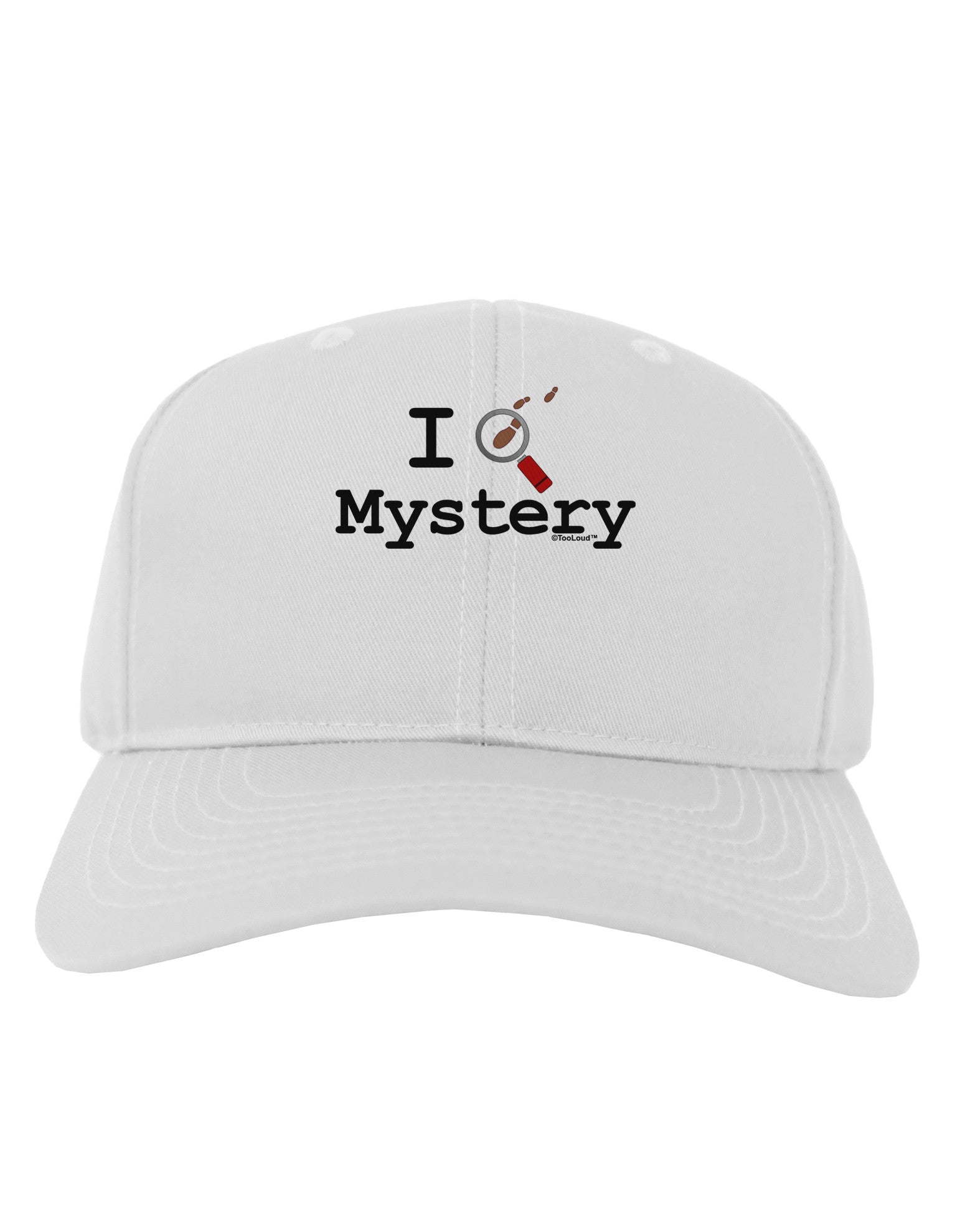 I Love Mystery Adult Baseball Cap Hat-Baseball Cap-TooLoud-White-One Size-Davson Sales