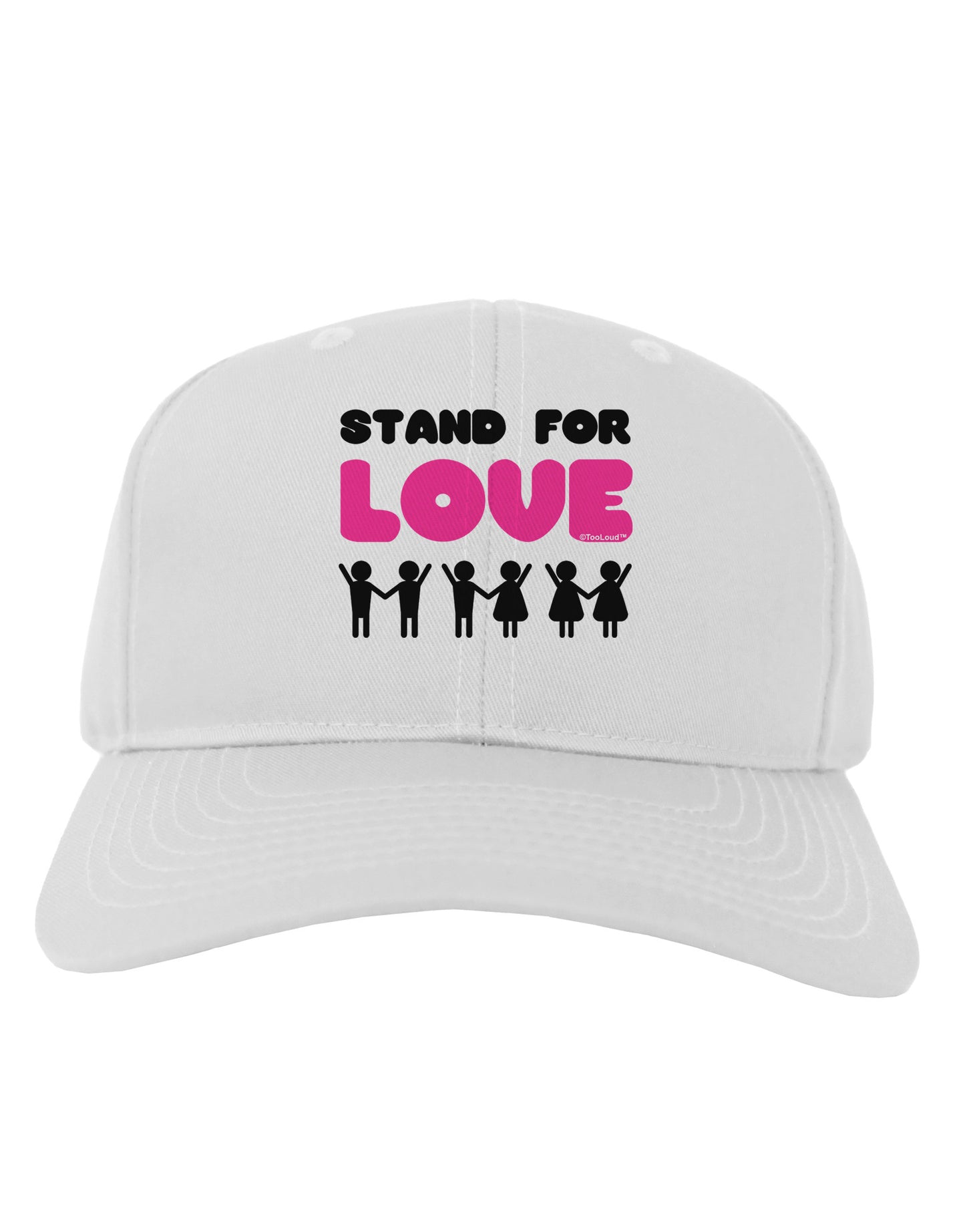 Stand For Love Pink Adult Baseball Cap Hat-Baseball Cap-TooLoud-White-One Size-Davson Sales