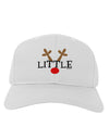 Matching Family Christmas Design - Reindeer - Little Adult Baseball Cap Hat by TooLoud-Baseball Cap-TooLoud-White-One Size-Davson Sales