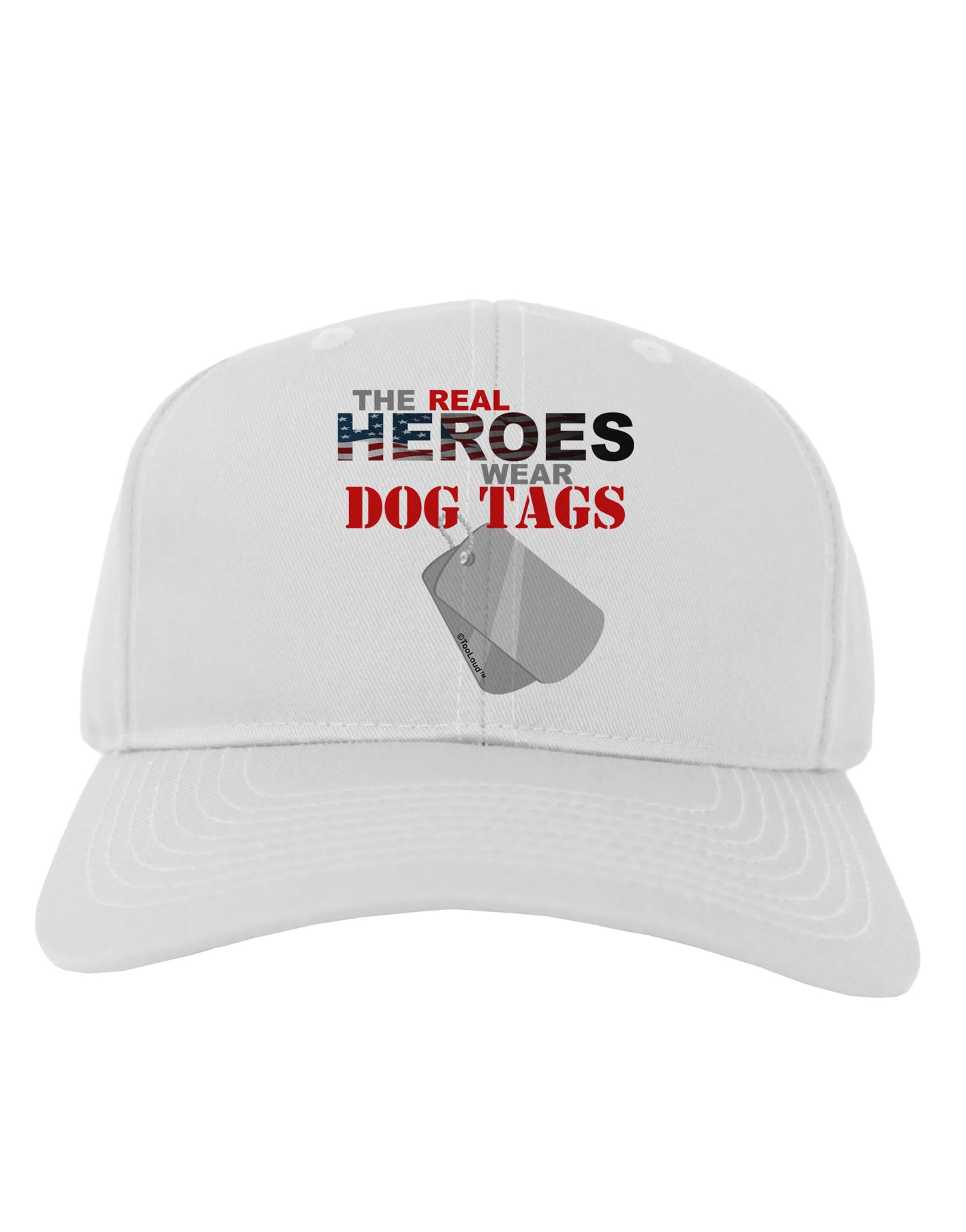 Heroes Dog Tags Adult Baseball Cap Hat-Baseball Cap-TooLoud-White-One Size-Davson Sales