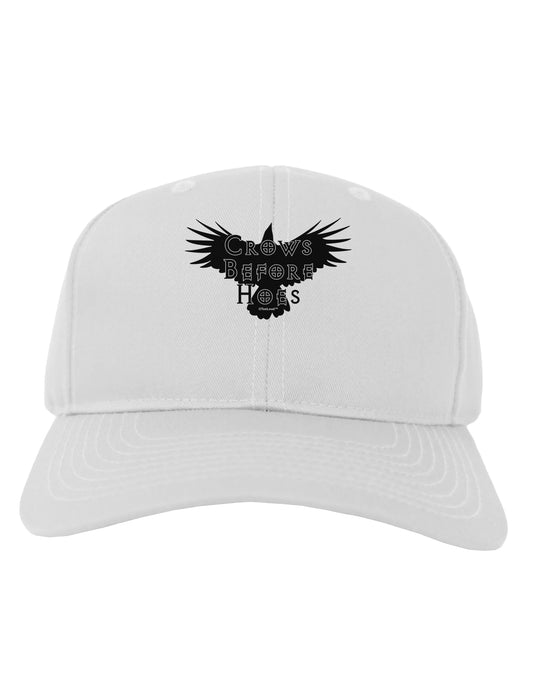 Crows Before Hoes Design Adult Baseball Cap Hat by TooLoud-Baseball Cap-TooLoud-White-One Size-Davson Sales