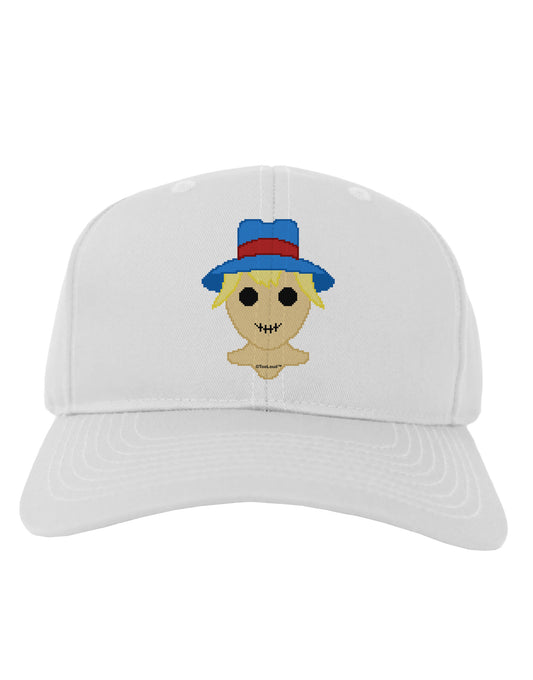 Cute Pixel Scarecrow Adult Baseball Cap Hat-Baseball Cap-TooLoud-White-One Size-Davson Sales