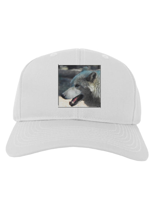 TooLoud White Wolf Face Adult Baseball Cap Hat-Baseball Cap-TooLoud-White-One Size-Davson Sales