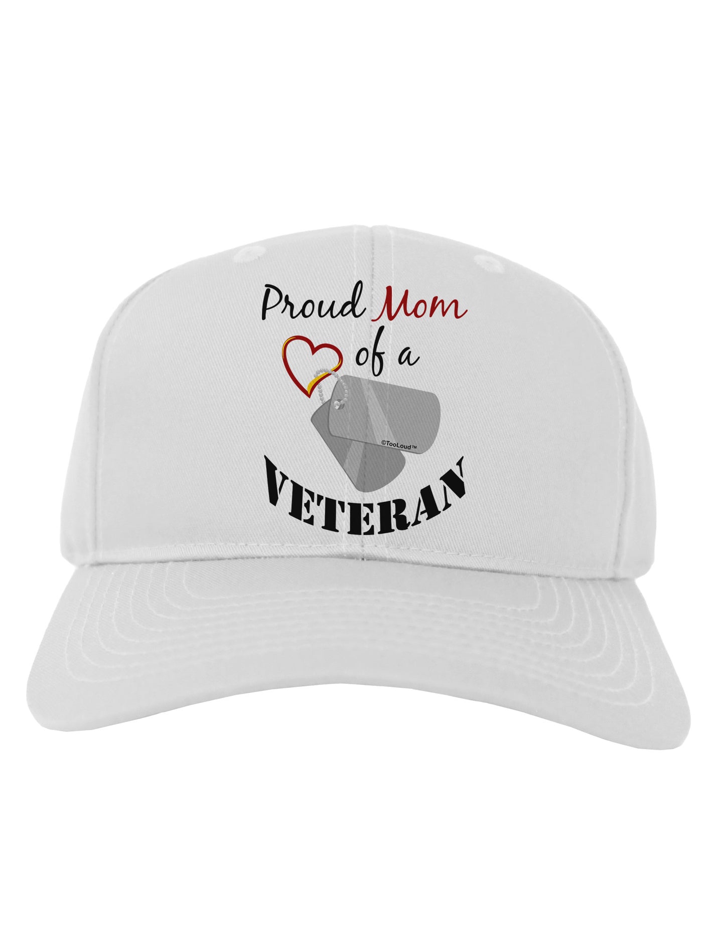 Mom of Veteran Adult Baseball Cap Hat-Baseball Cap-TooLoud-White-One Size-Davson Sales