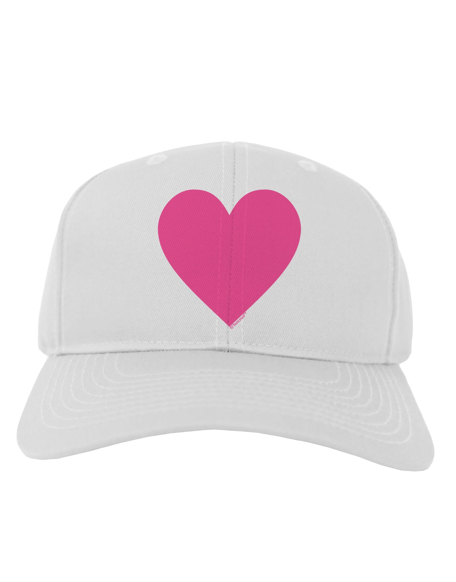 Big Pink Heart Valentine's Day Adult Baseball Cap Hat-Baseball Cap-TooLoud-White-One Size-Davson Sales