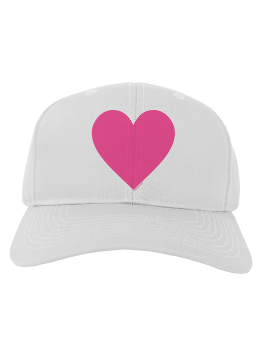 Big Pink Heart Valentine's Day Adult Baseball Cap Hat-Baseball Cap-TooLoud-White-One Size-Davson Sales