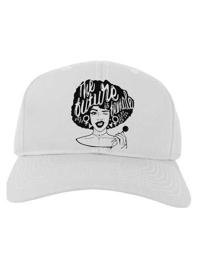 TooLoud The Future Is Female Adult Baseball Cap Hat-Baseball Cap-TooLoud-White-One-Size-Fits-Most-Davson Sales