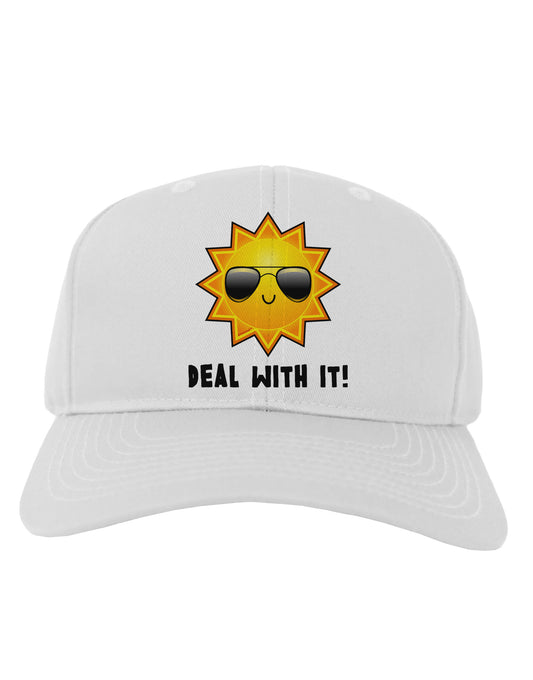 Deal With It Cute Sun Adult Baseball Cap Hat-Baseball Cap-TooLoud-White-One Size-Davson Sales
