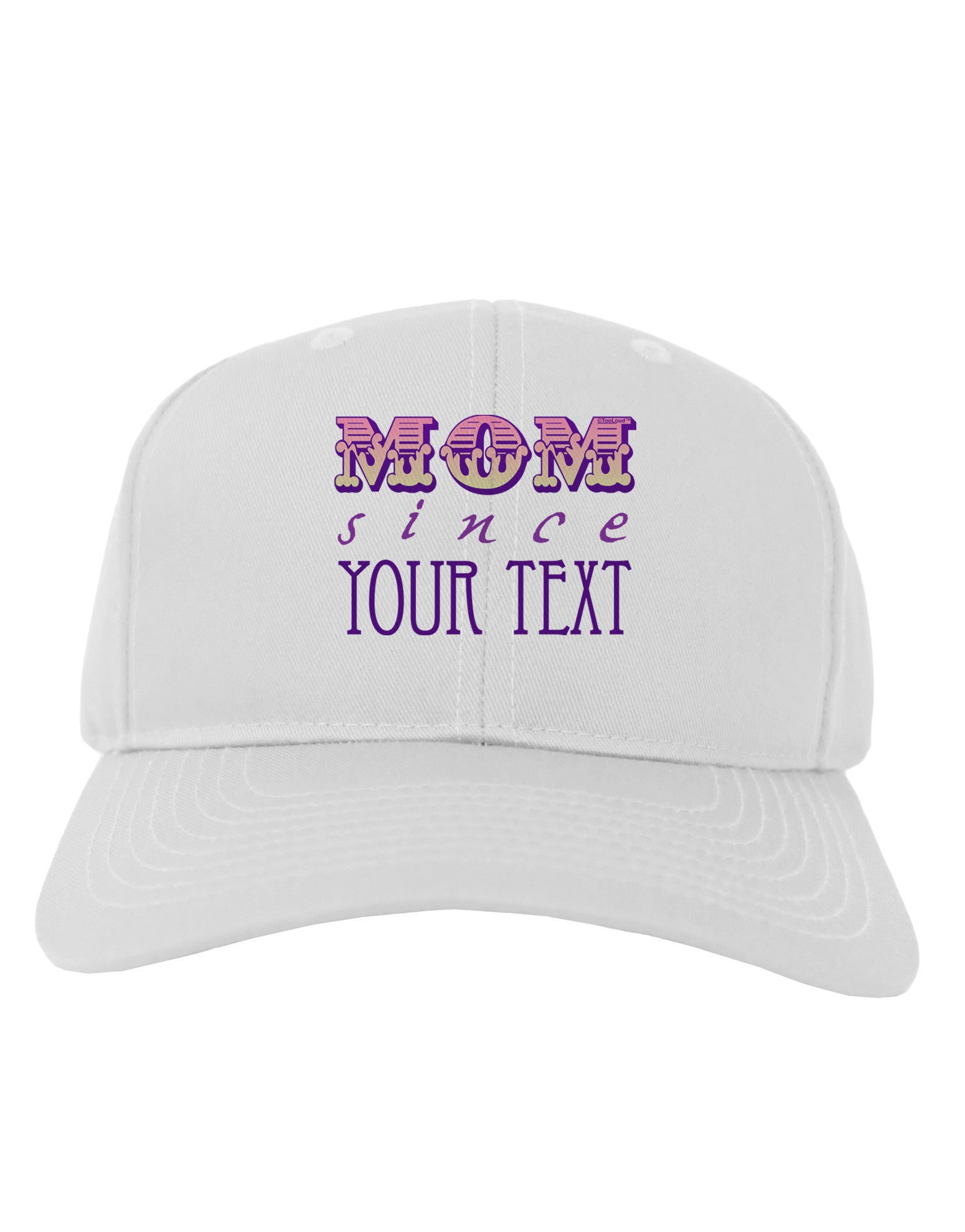 Personalized Mom Since ___ Adult Baseball Cap Hat-Baseball Cap-TooLoud-White-One Size-Davson Sales