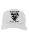Strike First Strike Hard Cobra Adult Baseball Cap Hat-Baseball Cap-TooLoud-White-One-Size-Fits-Most-Davson Sales