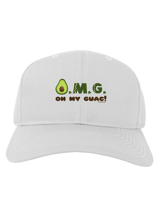 OMG - Oh My Guac - Guacamole Design Adult Baseball Cap Hat by TooLoud-Baseball Cap-TooLoud-White-One Size-Davson Sales