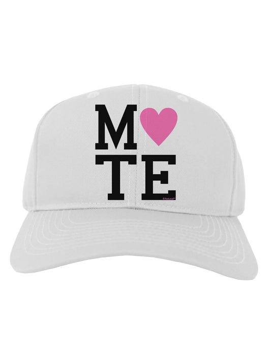 Matching Soulmate Design - Mate - Pink Adult Baseball Cap Hat by TooLoud-Baseball Cap-TooLoud-White-One Size-Davson Sales