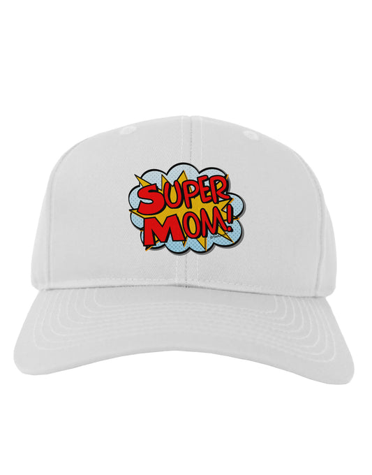 Super Mom - Superhero Comic Style Adult Baseball Cap Hat-Baseball Cap-TooLoud-White-One Size-Davson Sales